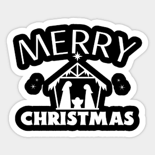 Merry Christmas Nativity Sticker